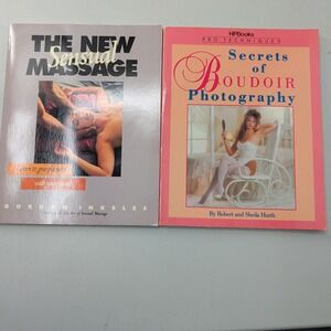 Vintage 80s 90s Books The New Sensual Massage & Secrets of Boudoir Photography